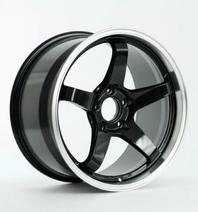 Jante Alu KDM RACER - VR3 Black silver gray - 18x8.5 ET35 5x114.3 / 73.1 - KDMPARTS EUROPE TUNING STORE