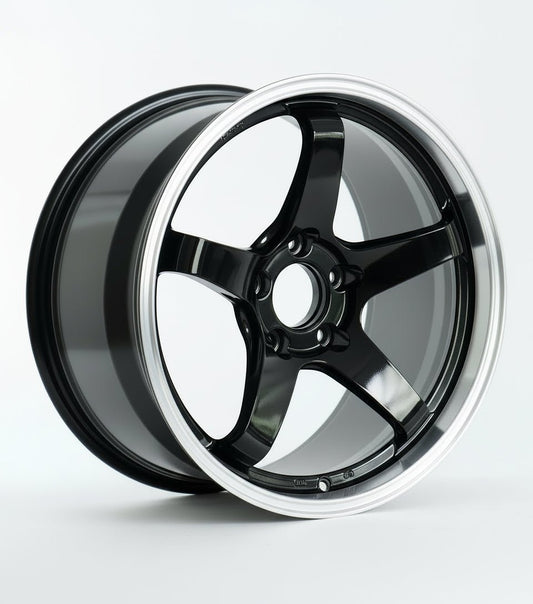 Jante Alu KDM RACER - VR3 Black Silver gray - 19x10.5 ET25 5x114.3 / 73.1 - KDMPARTS EUROPE TUNING STORE