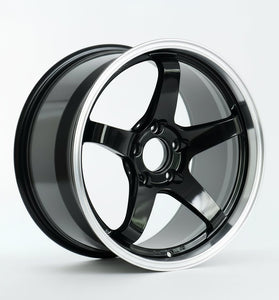 Jante Alu KDM RACER - VR3 Black Silver gray - 19x10.5 ET25 5x114.3 / 73.1 - KDMPARTS EUROPE TUNING STORE