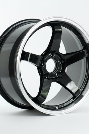 Jante Alu KDM RACER - VR3 Black Silver gray - 19x10.5 ET25 5x114.3 / 73.1 - KDMPARTS EUROPE TUNING STORE