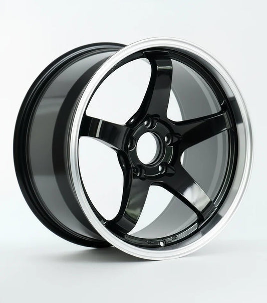 Jante Alu KDM RACER - VR3 Black silver gray - 19x8.5 ET35 5x114.3 / 73.1 - KDMPARTS EUROPE TUNING STORE