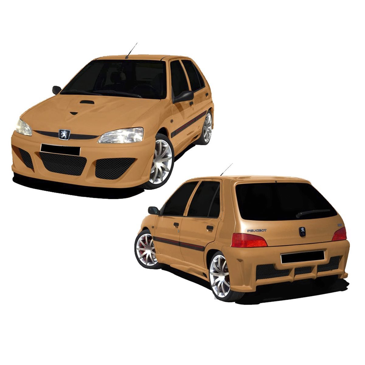 Kit carrosserie pour Peugeot 106 (96 - 05) – Flylow - KDMPARTS EUROPE TUNING STORE