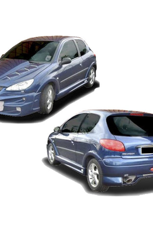Kit carrosserie pour Peugeot 206 (98 - 08) – Look BadBoy - KDMPARTS EUROPE TUNING STORE
