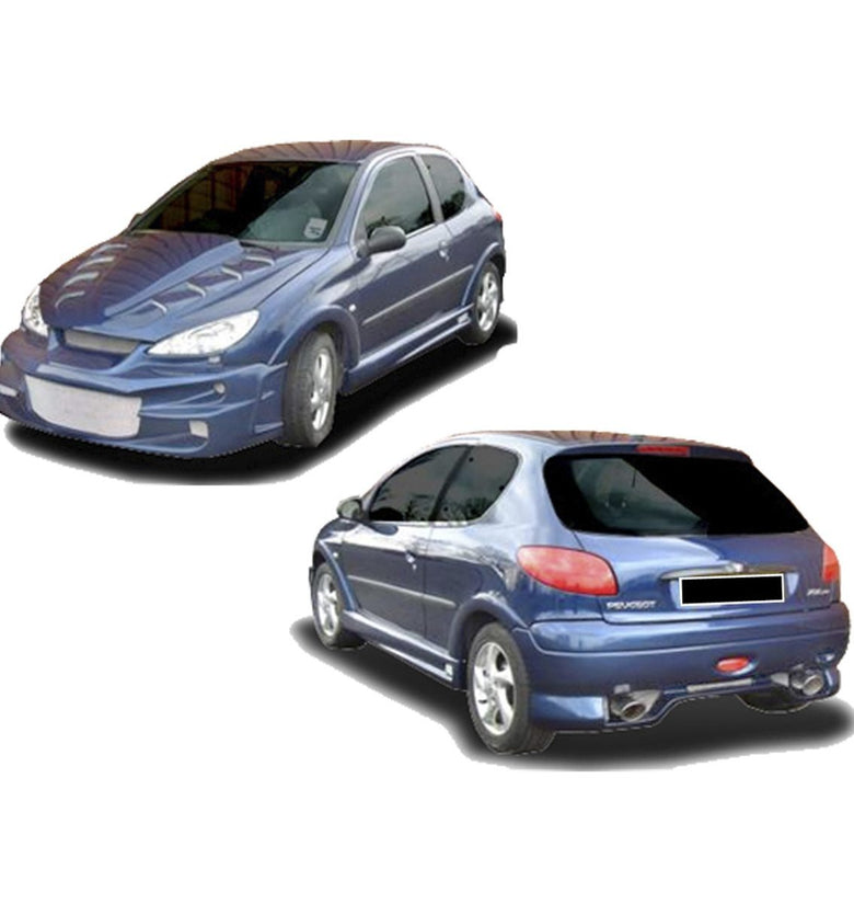Kit carrosserie pour Peugeot 206 (98 - 08) – Look BadBoy - KDMPARTS EUROPE TUNING STORE