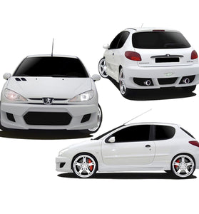 Kit carrosserie pour Peugeot 206 (98 - 08) – Look drift - KDMPARTS EUROPE TUNING STORE