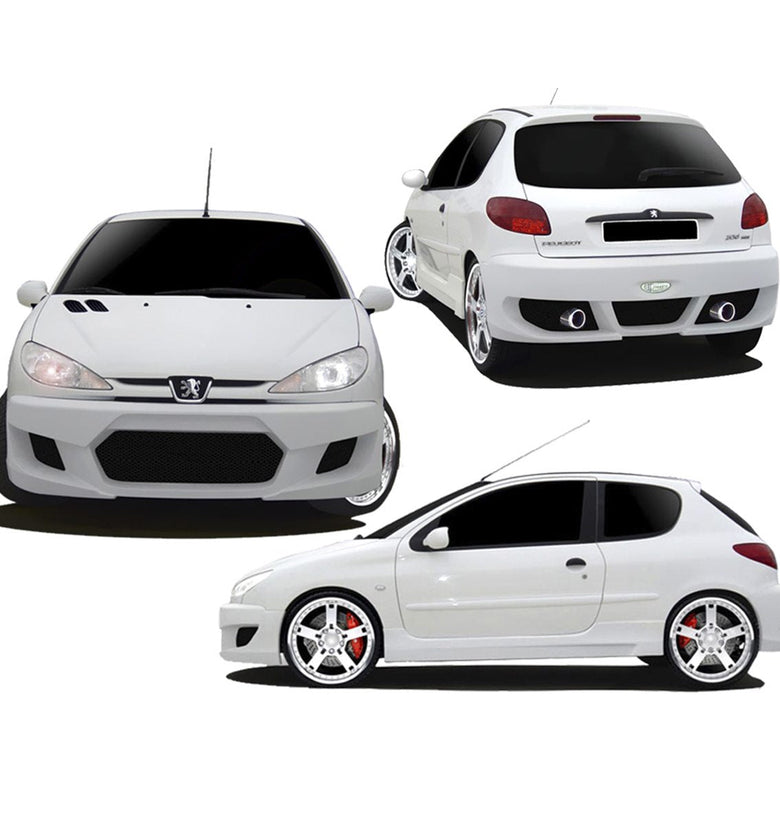 Kit carrosserie pour Peugeot 206 (98 - 08) – Look drift - KDMPARTS EUROPE TUNING STORE