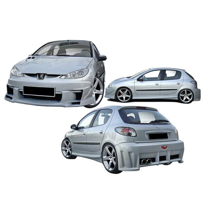 Kit carrosserie pour Peugeot 206 (98 - 08) – Look extrême - KDMPARTS EUROPE TUNING STORE