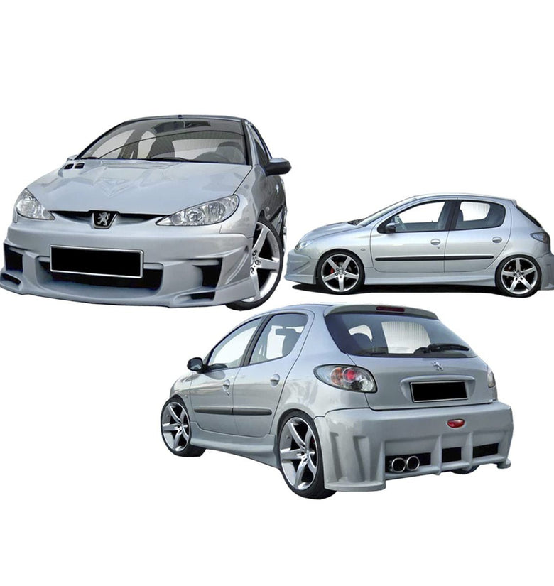 Kit carrosserie pour Peugeot 206 (98 - 08) – Look extrême - KDMPARTS EUROPE TUNING STORE