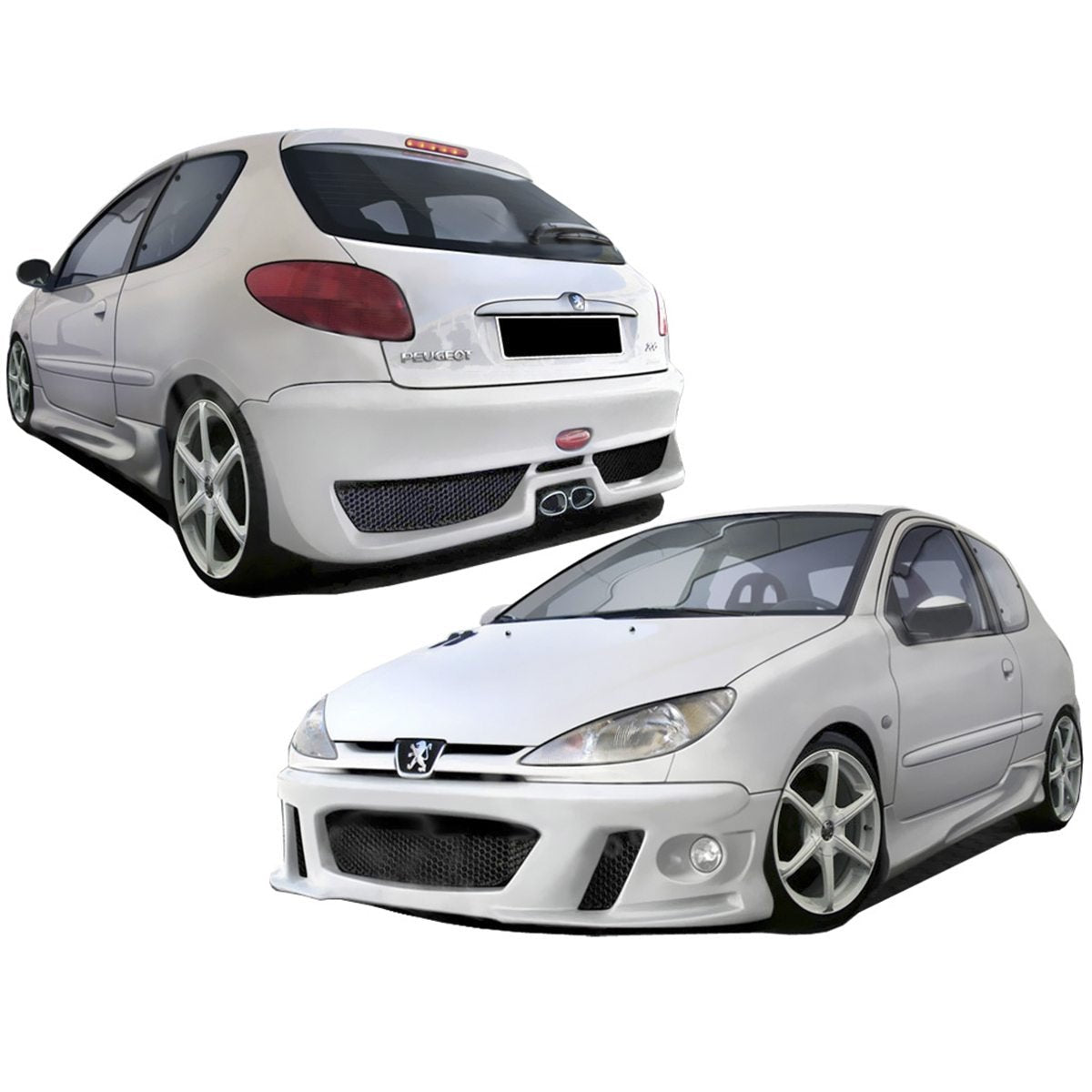 Kit carrosserie pour Peugeot 206 (98 - 08) Look Racing - KDMPARTS EUROPE TUNING STORE
