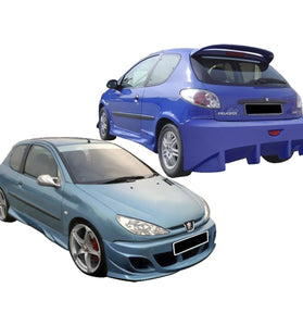 Kit carrosserie pour Peugeot 206 (98 - 08) Look RS - KDMPARTS EUROPE TUNING STORE