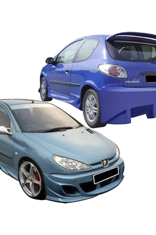Kit carrosserie pour Peugeot 206 (98 - 08) Look RS - KDMPARTS EUROPE TUNING STORE