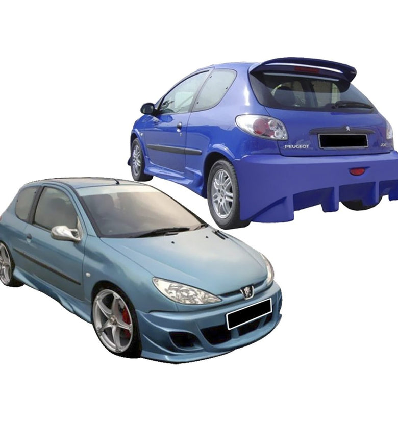 Kit carrosserie pour Peugeot 206 (98 - 08) Look RS - KDMPARTS EUROPE TUNING STORE