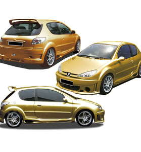 Kit carrosserie pour Peugeot 206 (98 - 08) – Look Volverine - KDMPARTS EUROPE TUNING STORE