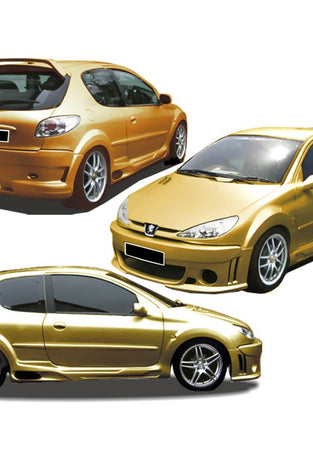 Kit carrosserie pour Peugeot 206 (98 - 08) – Look Volverine - KDMPARTS EUROPE TUNING STORE