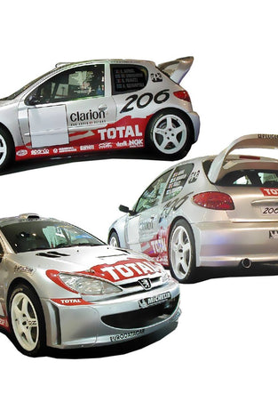 Kit carrosserie pour Peugeot 206 (98 - 08) – Look WRC - KDMPARTS EUROPE TUNING STORE