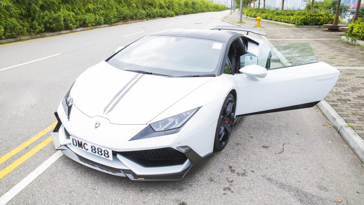 Lame de pare chocs avant en fibre de carbone « Berlin » de DMC pour Lamborghini Huracan Coupé et Spyder d'origine - KDMPARTS EUROPE TUNING STORE