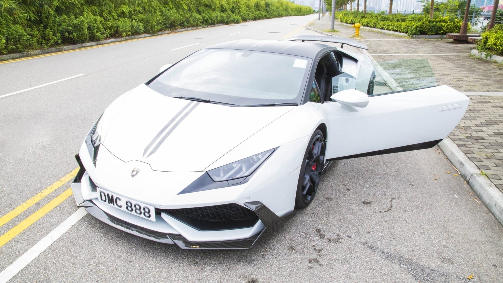 Lame de pare chocs avant en fibre de carbone « Berlin » de DMC pour Lamborghini Huracan Coupé et Spyder d'origine - KDMPARTS EUROPE TUNING STORE