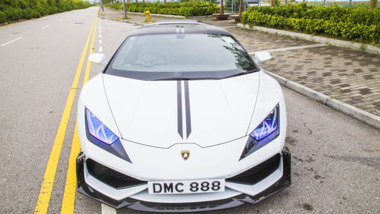 Lame de pare chocs avant en fibre de carbone « Berlin » de DMC pour Lamborghini Huracan Coupé et Spyder d'origine - KDMPARTS EUROPE TUNING STORE