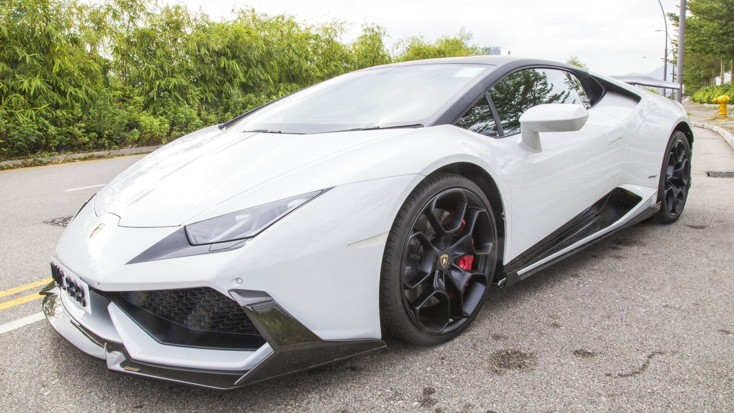 Lame de pare chocs avant en fibre de carbone « Berlin » de DMC pour Lamborghini Huracan Coupé et Spyder d'origine - KDMPARTS EUROPE TUNING STORE
