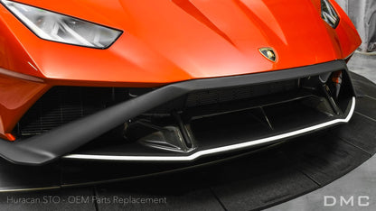 Lame de pare chocs avant en fibre de carbone « STO » de DMC pour Lamborghini Huracan STO Coupé et Spyder d'origine - KDMPARTS EUROPE TUNING STORE