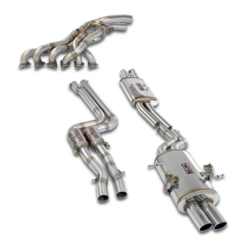 Ligne d'échappement Race Package System 2xø63.5 mm avec Catalytic Supersprint pour BMW E46 - Tous les modèles ix 4x4 (Pour conversion moteur S54) - KDMPARTS EUROPE TUNING STORE
