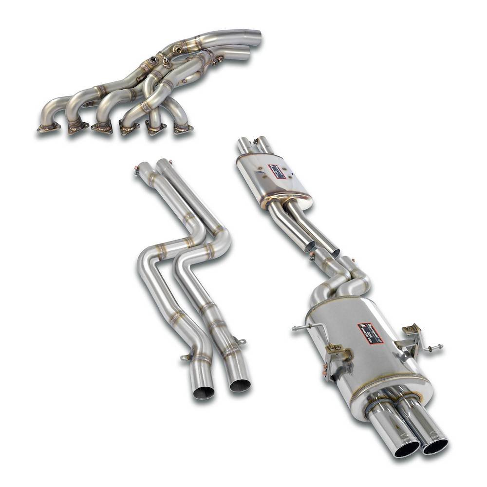 Ligne d'échappement Race Package System 2xø63.5 mm avec Catalytic Supersprint pour BMW E46 - Tous les modèles (Pour conversion moteur S54) - KDMPARTS EUROPE TUNING STORE