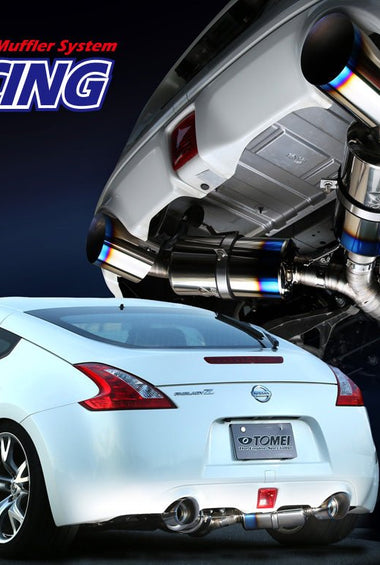 Ligne double d'échappement en titane Ti RACING TOMEI pour Nissan 370Z Z34 - KDMPARTS EUROPE TUNING STORE