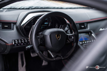 Panneaux intérieurs avec volant en fibre de carbone « E - GT » DMC pour Lamborghini Aventador Coupé et Roadster d'origine - KDMPARTS EUROPE TUNING STORE