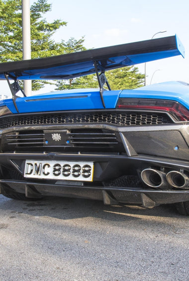 Pare chocs arrière en fibre de carbone « E - GT » de DMC pour Lamborghini Huracan Coupé et Spyder d'origine - KDMPARTS EUROPE TUNING STORE