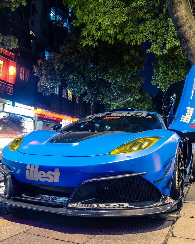 Pare chocs avant avec Lame de spoiler pour McLaren MP4 12C Style Rebel Performance 2011 - 2014 en fibre de carbone partiel - KDMPARTS EUROPE TUNING STORE