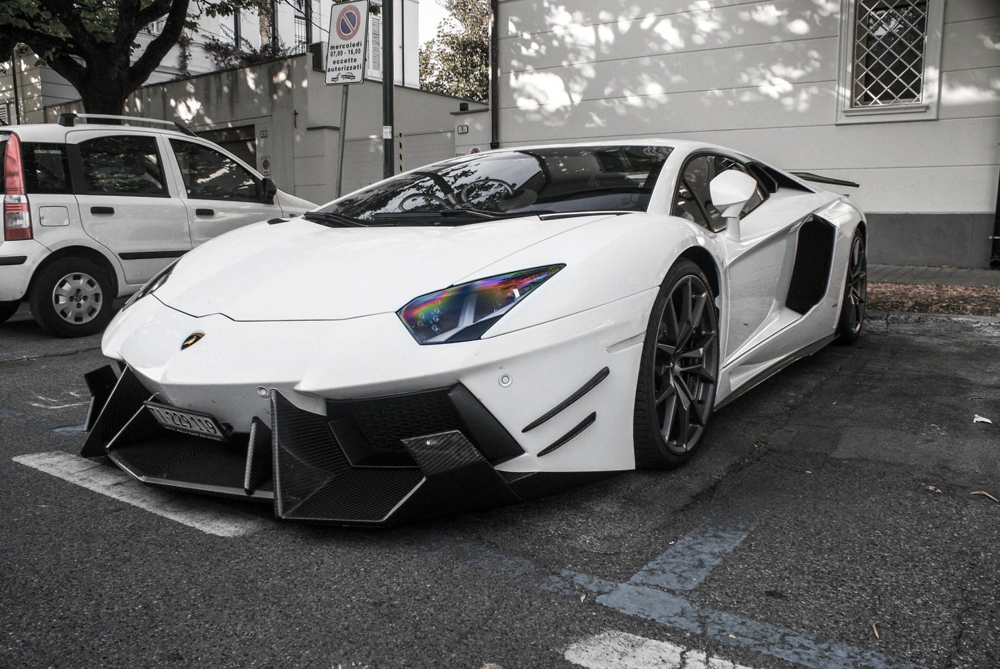Pare chocs avant en fibre de carbone Aventador « SV - E » DMC Lamborghini Coupé et Roadster d'origine - KDMPARTS EUROPE TUNING STORE