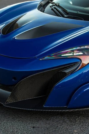 Pare chocs avant pour McLaren 650S 2014 - 2017 en fibre de Carbone bleu Style CF 675LT - KDMPARTS EUROPE TUNING STORE