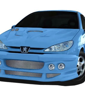 Pare chocs avant pour Peugeot 206 (1998 - 2008) look compétition - KDMPARTS EUROPE TUNING STORE