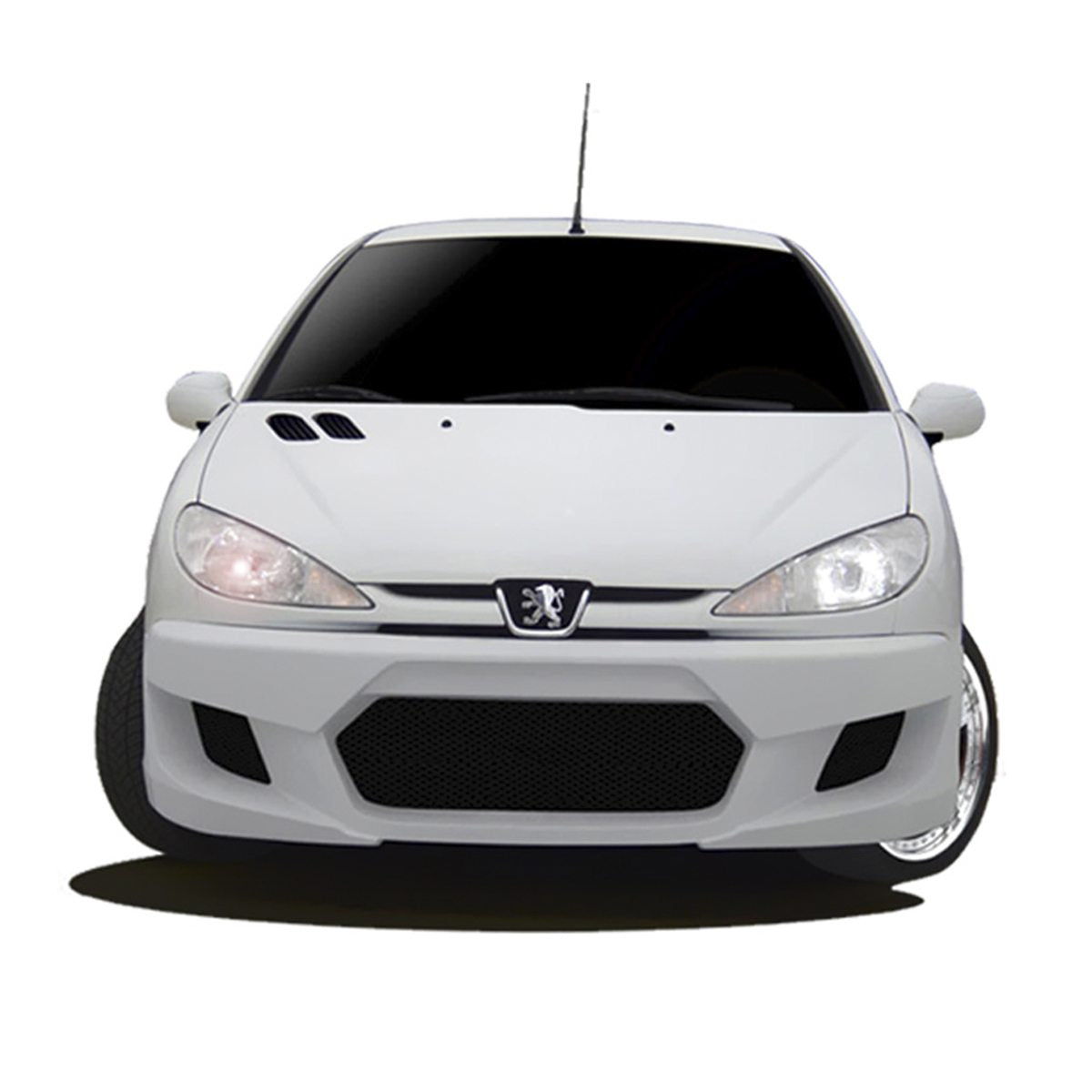 Pare chocs avant pour Peugeot 206 (98 - 08) – Look dérivé - KDMPARTS EUROPE TUNING STORE