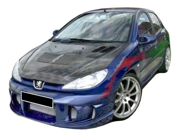 Pare chocs avant pour Peugeot 206 (98 - 08) – look street - KDMPARTS EUROPE TUNING STORE