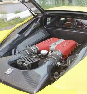 Pare feu central du compartiment moteur pour Ferrari F458 Coupé Italia 2010 - 2014 en fibre de Carbone haute brillance - KDMPARTS EUROPE TUNING STORE