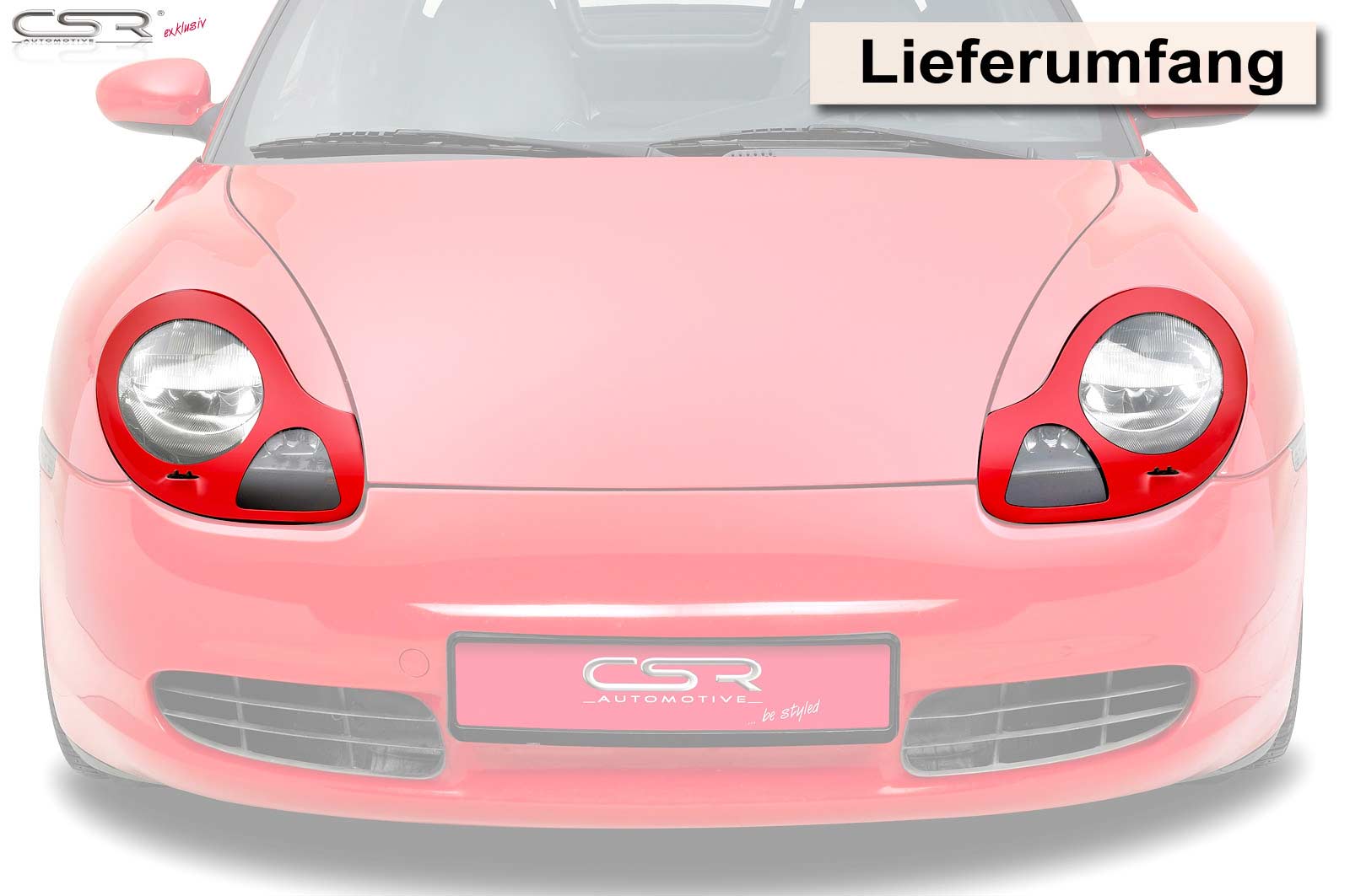 Paupières de phares avant pour Porsche Boxster 986 et 911 / 996 avec système lave - phares - KDMPARTS EUROPE TUNING STORE