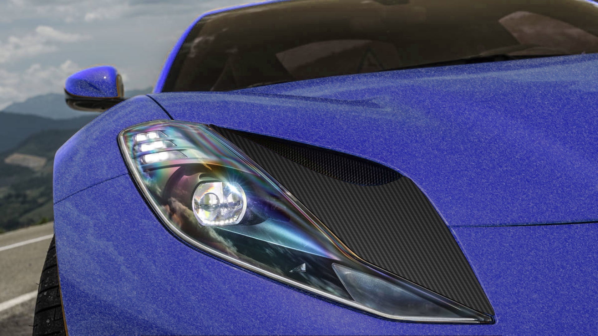 Paupières de phares en fibre de carbone de DMC pour Ferrari 812 Superfast - KDMPARTS EUROPE TUNING STORE