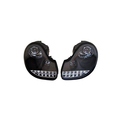 2 Phares Avant avec feux de jour pour Porsche 996 / Boxster 986 97-02 à fond noir - MS accessoires Auto