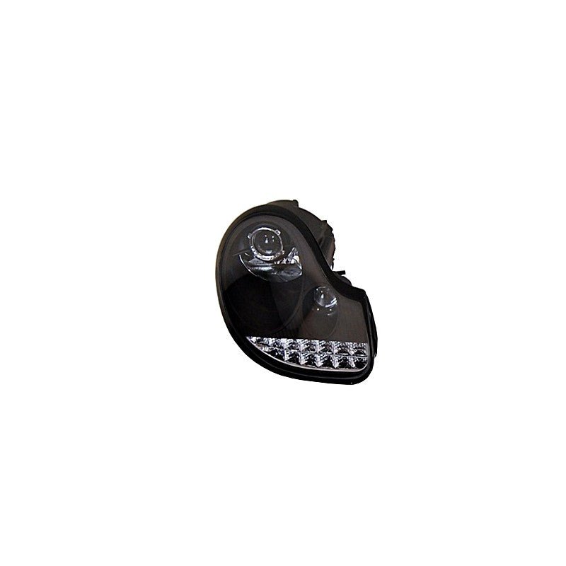 2 Phares Avant avec feux de jour pour Porsche 996 / Boxster 986 97-02 à fond noir - MS accessoires Auto