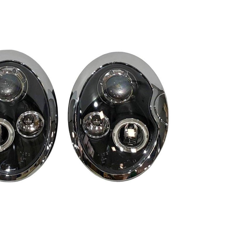 2 Phares Avant Yeux D'Ange pour Mini Cooper R50 / R52 / R53 '01/'05 fond Noir - MS accessoires Auto