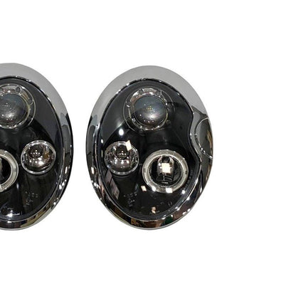 2 Phares Avant Yeux D'Ange pour Mini Cooper R50 / R52 / R53 '01/'05 fond Noir - MS accessoires Auto