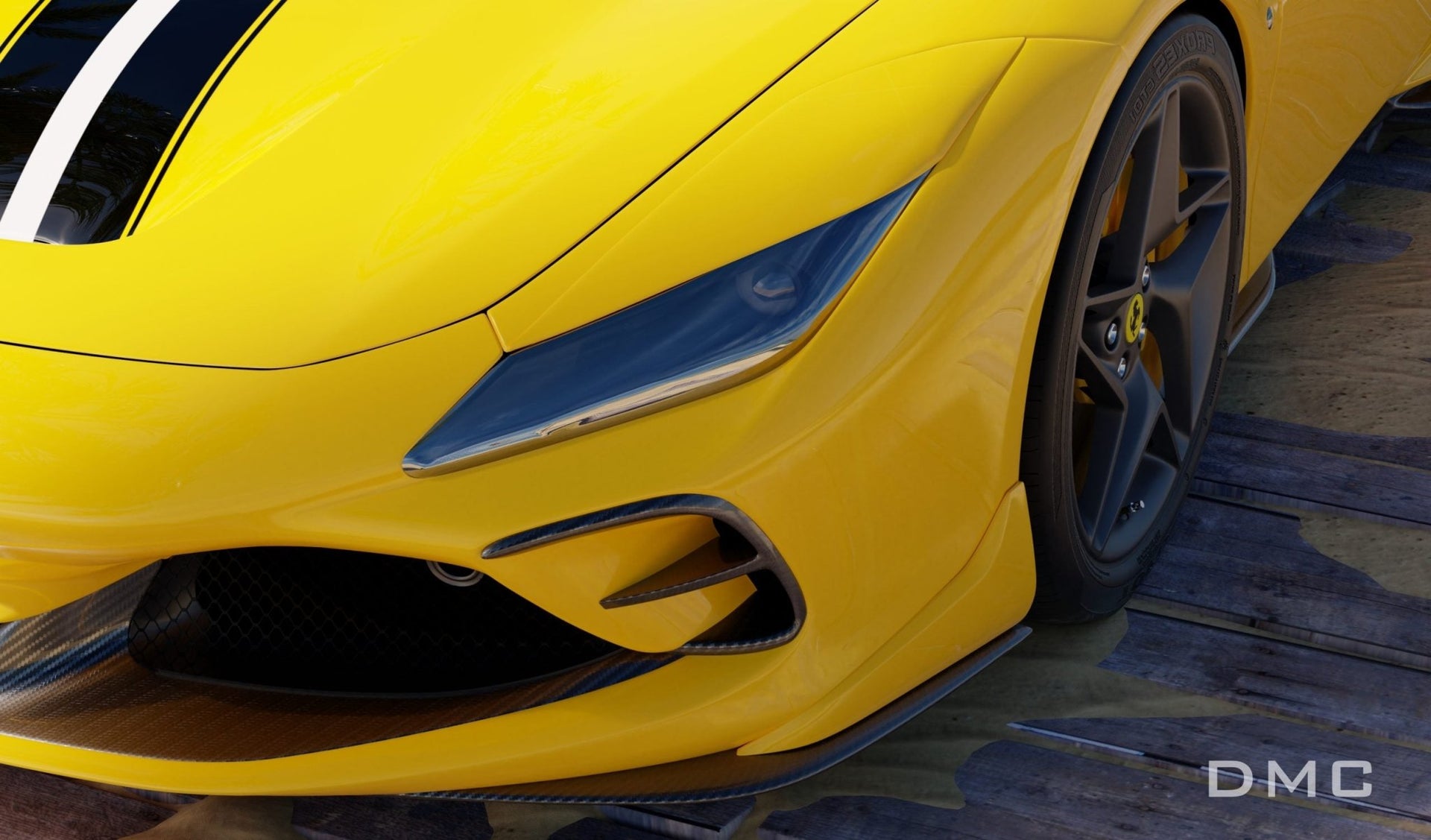 Prises d'air de pare chocs avant en fibre de carbone « Speciale » de DMC pour Ferrari F8 Tributo Coupé et Spider - KDMPARTS EUROPE TUNING STORE