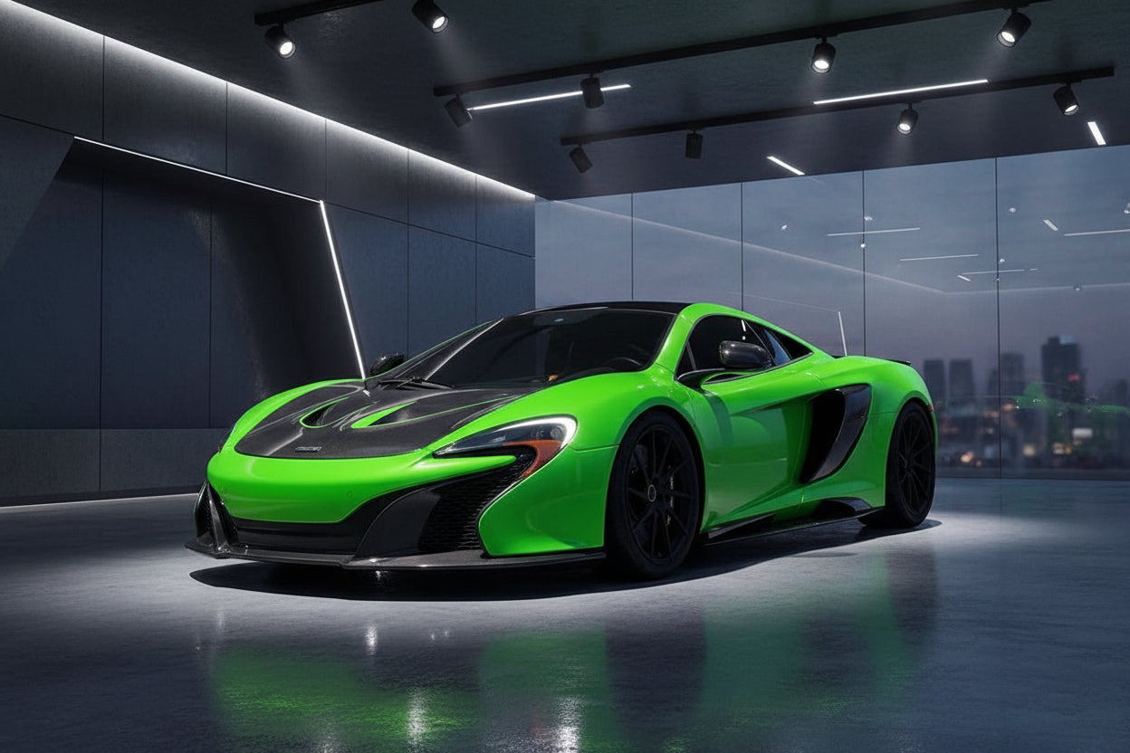 Rajout de pare chocs avant pour McLaren 650S 2014 - 2017 style OEM en fibre de Carbone sergée - KDMPARTS EUROPE TUNING STORE