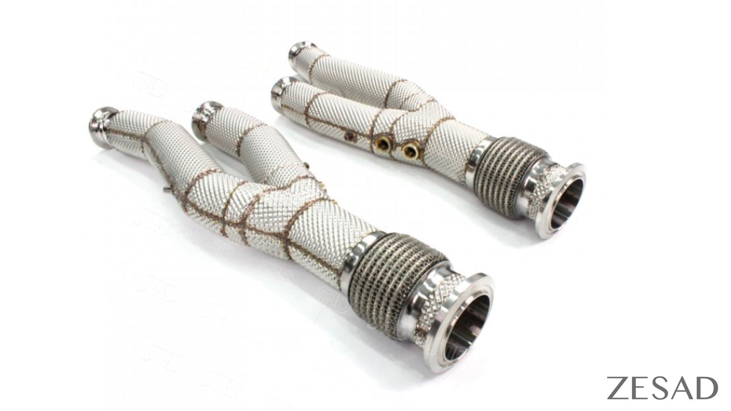 Tuyaux d'échappement en acier inoxydable ZESAD pour Lamborghini Aventador Coupé et Roadster d'origine - KDMPARTS EUROPE TUNING STORE