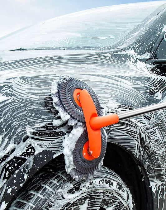 Vadrouille de lavage de voiture à double tête télescopique à trois sections - KDMPARTS EUROPE TUNING STORE