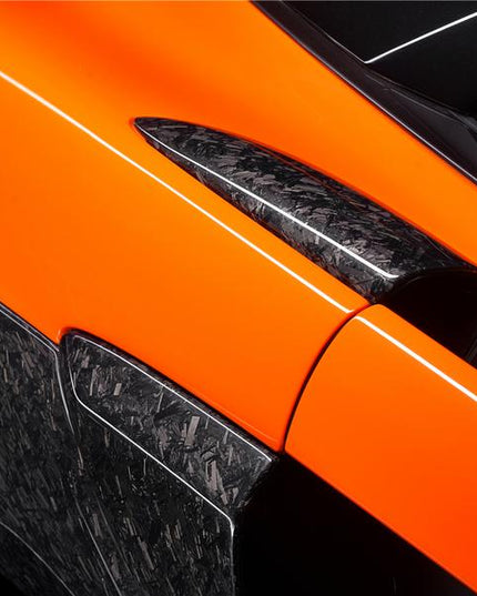 x2 Ailerons d'admission d'air latérales McLaren 600LT 2018 - 2021 en fibre de Carbone forgée (identique pour la mise à niveau 540C 570S) - KDMPARTS EUROPE TUNING STORE