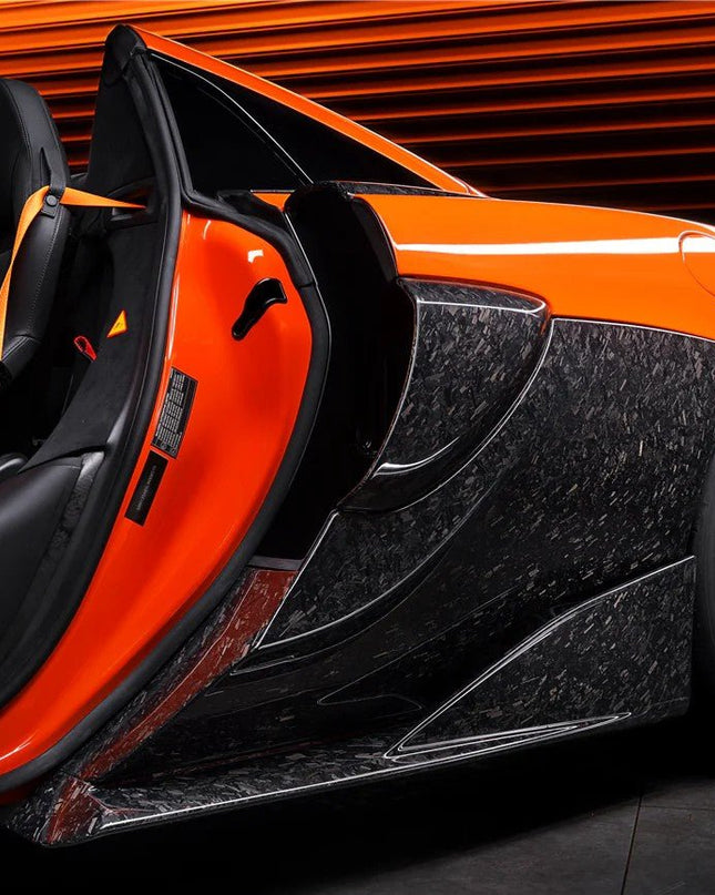 x2 Panneaux latéraux McLaren 600LT 2018 - 2021 en fibre de Carbone forgée (identique pour la mise à niveau 540C 570S) - KDMPARTS EUROPE TUNING STORE