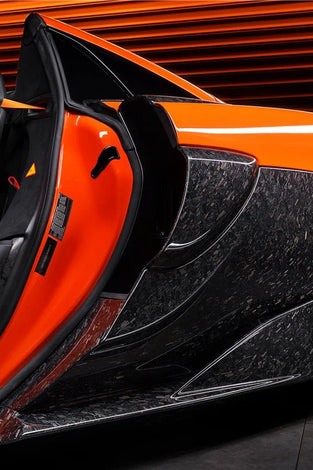 x2 Panneaux latéraux McLaren 600LT 2018 - 2021 en fibre de Carbone forgée (identique pour la mise à niveau 540C 570S) - KDMPARTS EUROPE TUNING STORE