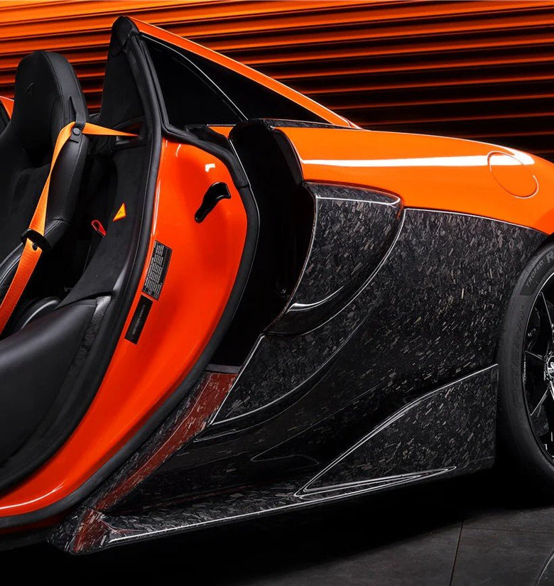x2 Panneaux latéraux McLaren 600LT 2018 - 2021 en fibre de Carbone forgée (identique pour la mise à niveau 540C 570S) - KDMPARTS EUROPE TUNING STORE